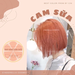Thuốc nhuộm tóc CAM SỮA(kèm oxi, gang tay)