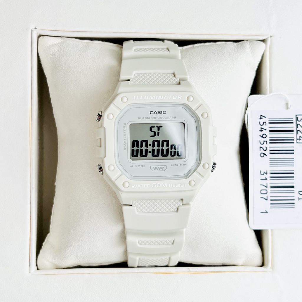 Đồng hồ nam nữ dây nhựa Casio W-218HC-8A