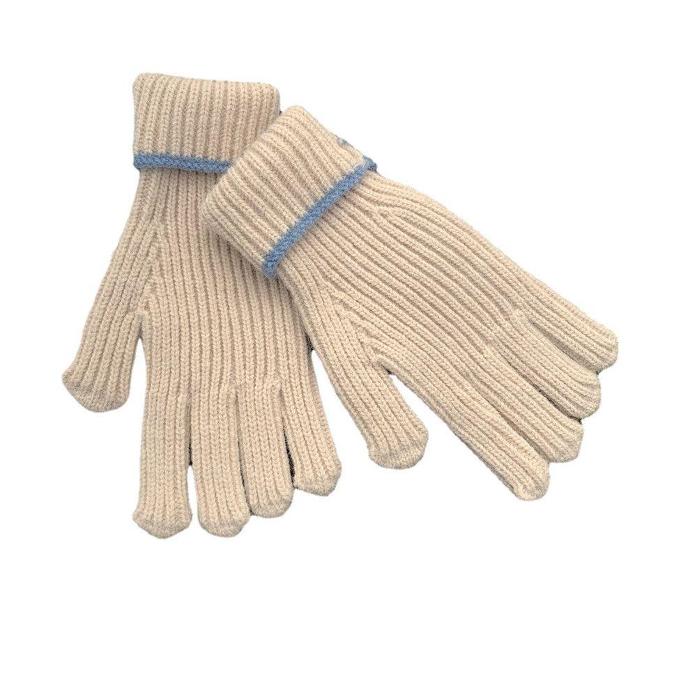 Găng Tay Dệt Kim Co Giãn Dày Dặn Ấm Áp Cho Nữ