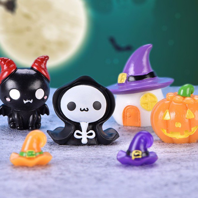 C104-Charm slime/ Dụng Cụ Trang Trí Mô Hình Họa Tiết Halloween