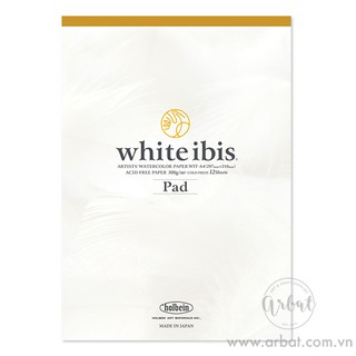 Tập giấy màu nước White Ibis khổ A4