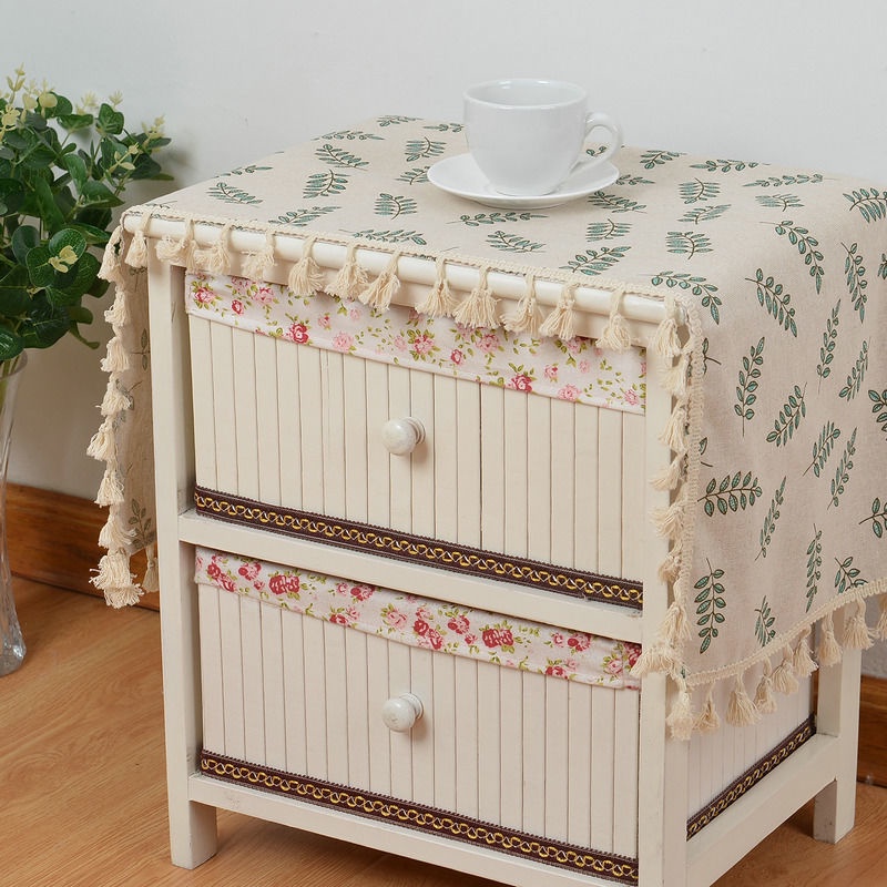 Khăn Trải Bàn đầu Giường Khăn Trải Bàn Bằng Vải Cotton Và Lanh Phong Cách Bắc Âu Khăn Phủ Tủ TV Khăn Vải Tủ Giày Vải Nội Thất Vải Chống Bụi
