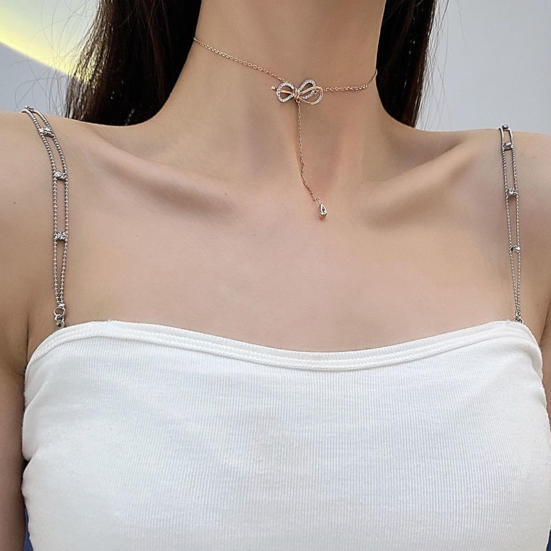 Dây Áo Ngực Đính Đá Quyến Rũ Có Thể Tháo Rời Dây Đeo Vai Đính Đá Quý Đơn Giản Sho