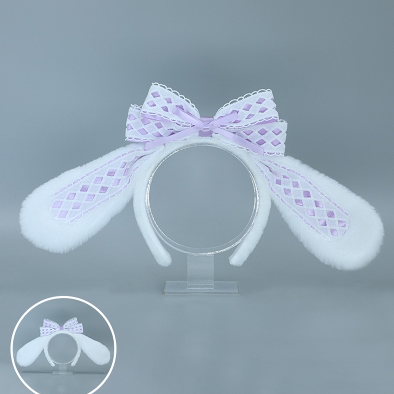 Băng Đô Cài Tóc Hình Thỏ Bông Phong Cách Lolita Đáng Yêu Cho Bé Gái