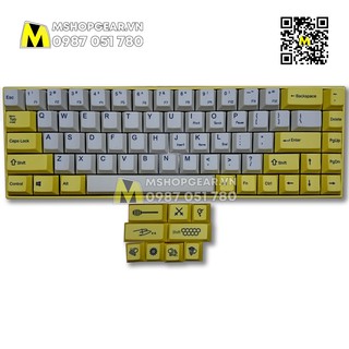 Keycap Ong vàng thick pbt cherry profile dye-sub dùng cho layout 68 keys