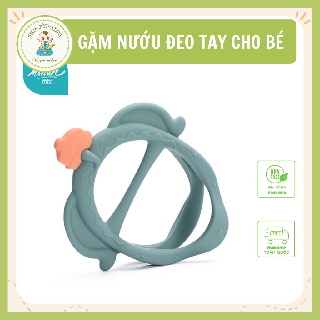 Gặm nướu đeo tay chống rơi Minan chất liệu silicon