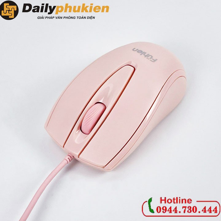 Chuột màu hồng có dây Fuhlen L102 chính hãng dailyphukien