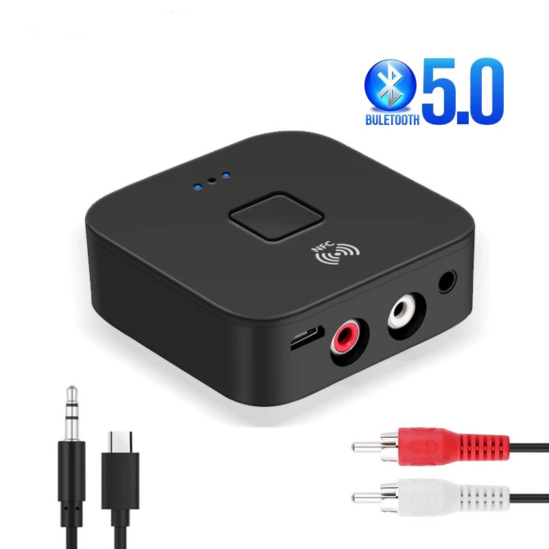 Thiết Bị Nhận Âm Thanh Bluetooth 5.0 Jack 3.5mm Aux Jack Nfc Cho Xe Hơi / Tv / Máy Tính