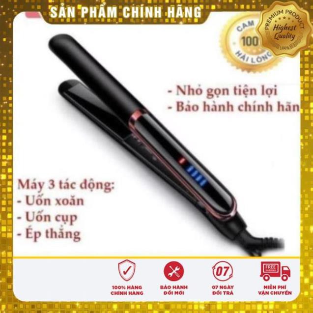 Máy uốn duỗi tóc 3in1 Hàn Quốc mẫu mới nhất có chỉnh nhiệt - Bảo hành 12 tháng kèm quà tặng [CHÍNH HÃNG]