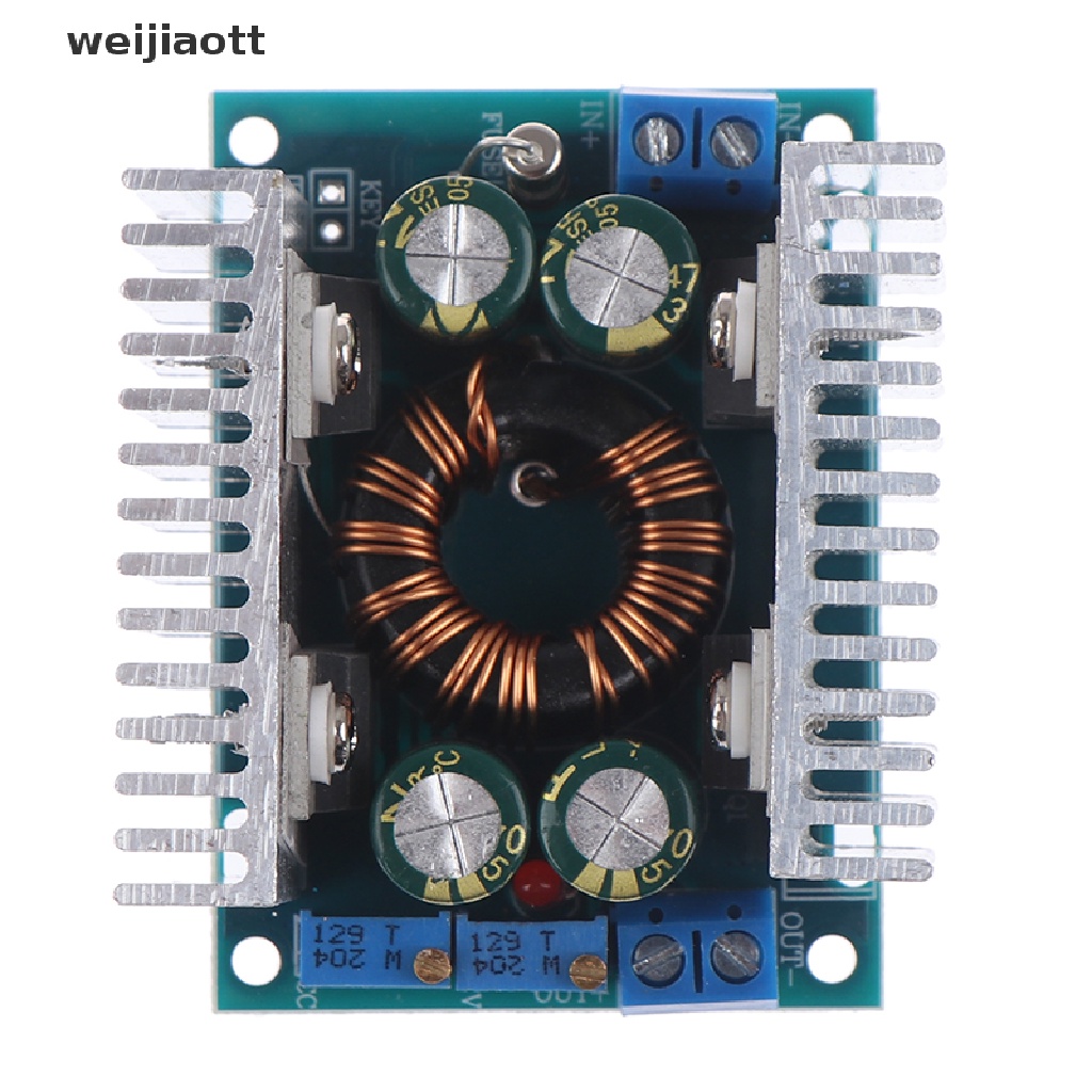 weijiaott DC-DC 5-30V to 1.25-30V 12V 24V 8A Automatic Step Up Down Boost Power Module WT