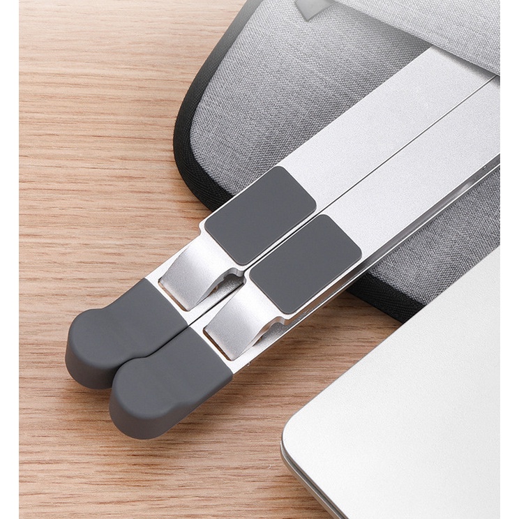 Giá đỡ laptop,ipad, macbook, kệ đỡ máy tính nhôm cao cấp kèm túi đựng, hỗ trợ tản nhiêt, gấp gọn