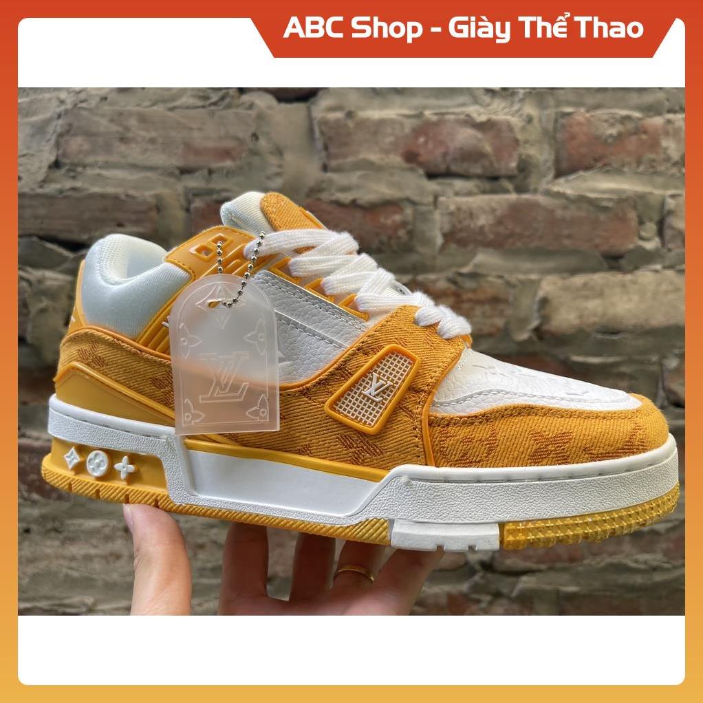 Giầy LV các nầy đen xanh lá đỏ hồng full phụ kiện, Giầy LV Sneaker nam nữ