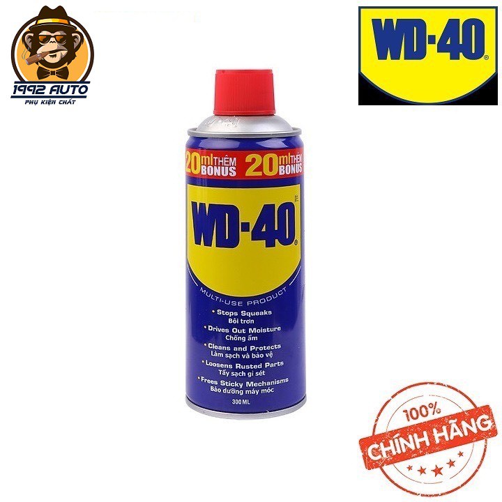 ( RẺ VÔ DỊCH )Dung dịch chống rỉ sét, bôi trơn WD-40(191ml - 300ml - 412ml) - làm sạch rỉ sét, dầu mỡ - 1992STORE