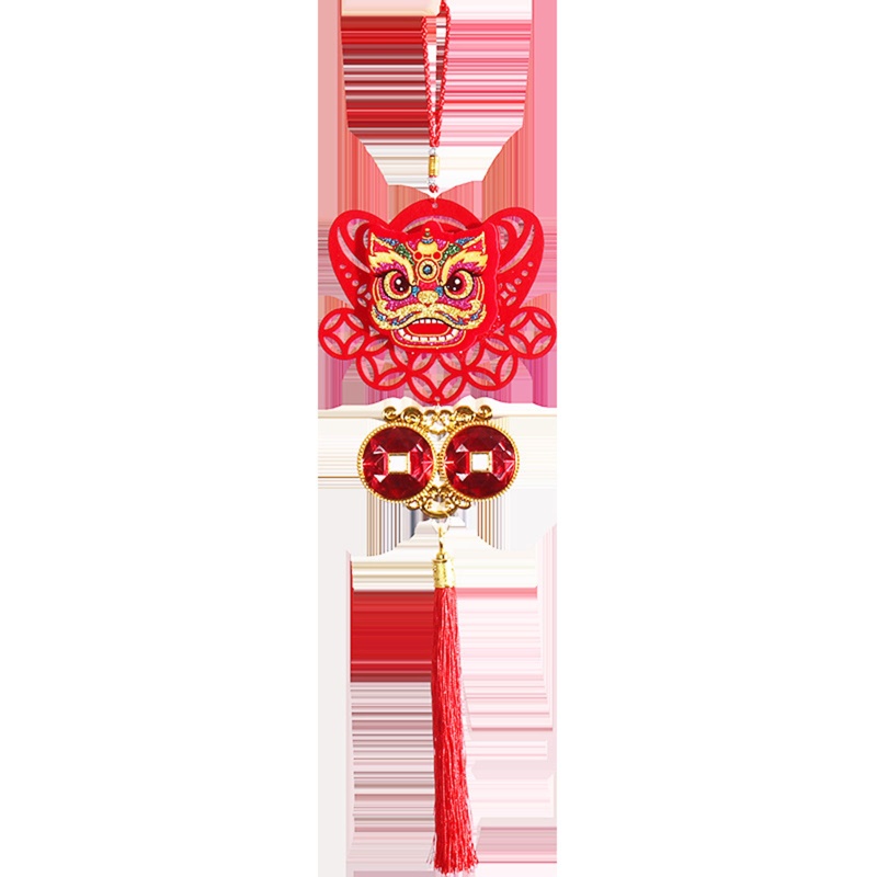 Dây Tua Rua Đính Đá Nhân Tạo Màu Đỏ Phong Cách Trung Hoa Độc Đáo Trang Trí Cửa Dịp Năm Mới