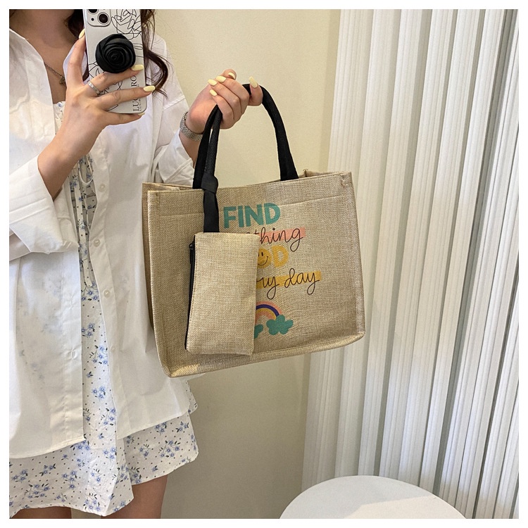 Túi cói Find Something Everyday mẫu mới đi du lịch đi biển đi chơi
