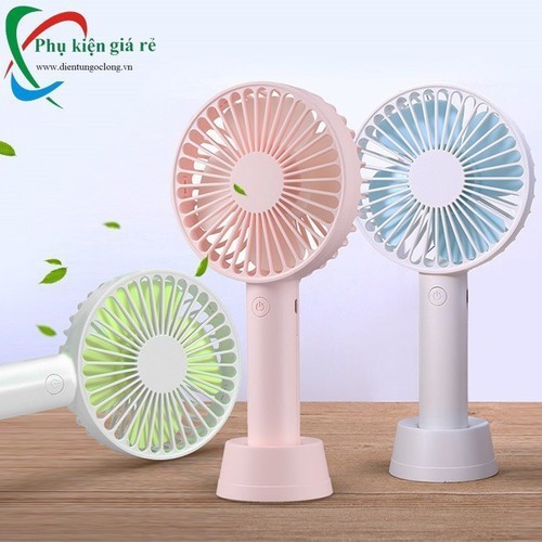 Quạt Mini Cầm Tay Có Đế Để Bàn Cao Cấp Loại 1- BH 3 tháng