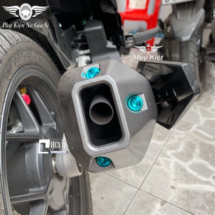 [Sale Khủng] Combo 5 Ốc Titan GR5 6Li15 Gắn Ốp Pô + Chụp Đích Pô Var 18 - 21, Ex 150, Ex 155,Win, Win X, SH 17 -19 5025