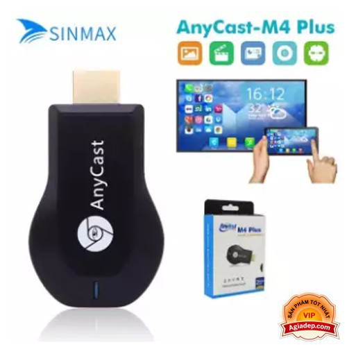 Thiết Bị Anycast M4 Plus Kết Nối Điện Thoại Với Màn Hình Tv Tivi (Hdmi Không Dây Wireless)