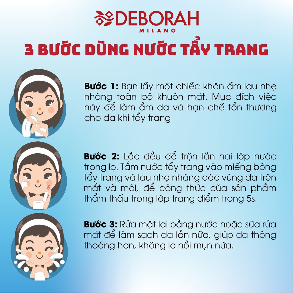 Nước Tẩy Trang Mắt Môi Deborah Milano Waterproof Two-Phase Cleanser - Chính Hãng Ginabeauty PP | BigBuy360 - bigbuy360.vn
