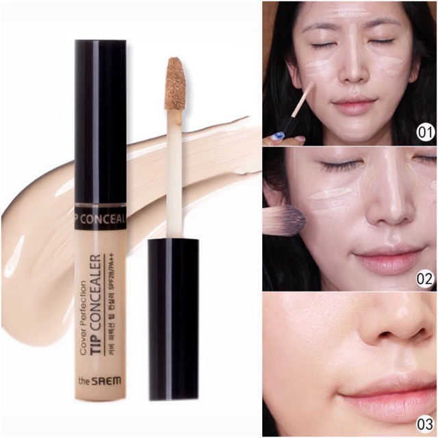 Kem che khuyết điểm The Saem Cover Perfection Tip Concealer