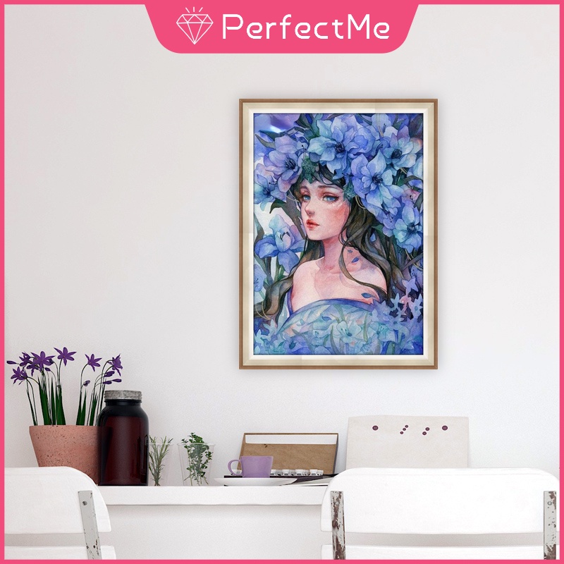 Bộ tranh đính đá 5D tự làm hình nữ thần tượng trưng cho nhóm nhạc BTS