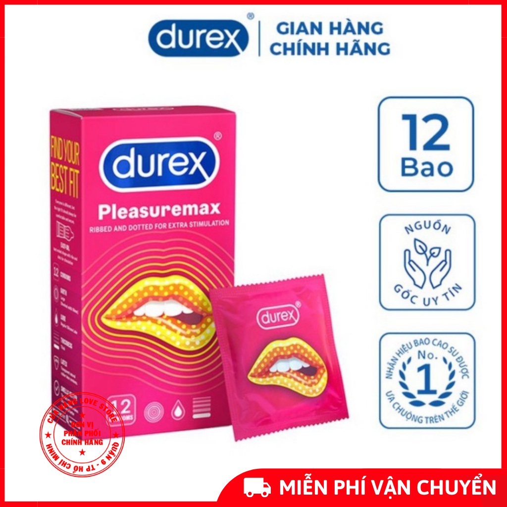 Bao Cao Su Durex Pleasuremax Gai - 12c/hộp