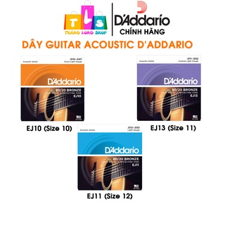 Mua  Chính hãng  Dây Đàn Guitar Acoustic D’Addario EJ10   EJ11   EJ13 - D addario Acoustic Guitar Strings
