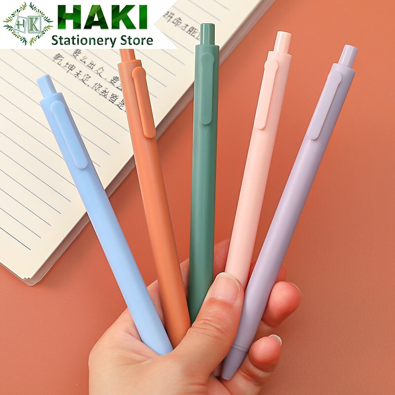 Bút bi nước mực gel ngòi 0.5mm màu pastel HAKI dễ thương dụng cụ văn phòng phẩm B42