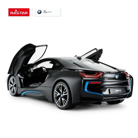 Siêu xe BMW i8 Black ô tô điều khiển từ xa 1:14 Rastar tỷ lệ 1/14 mô hình đồ chơi RC Car có visai sử dụng sóng 2.4GHz