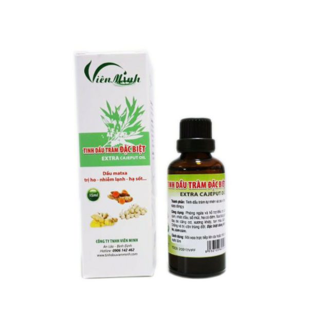 Tinh dầu tràm đặc biệt Viên Minh 15ml, nhỏ gọn tiện lợi khi di chuyển