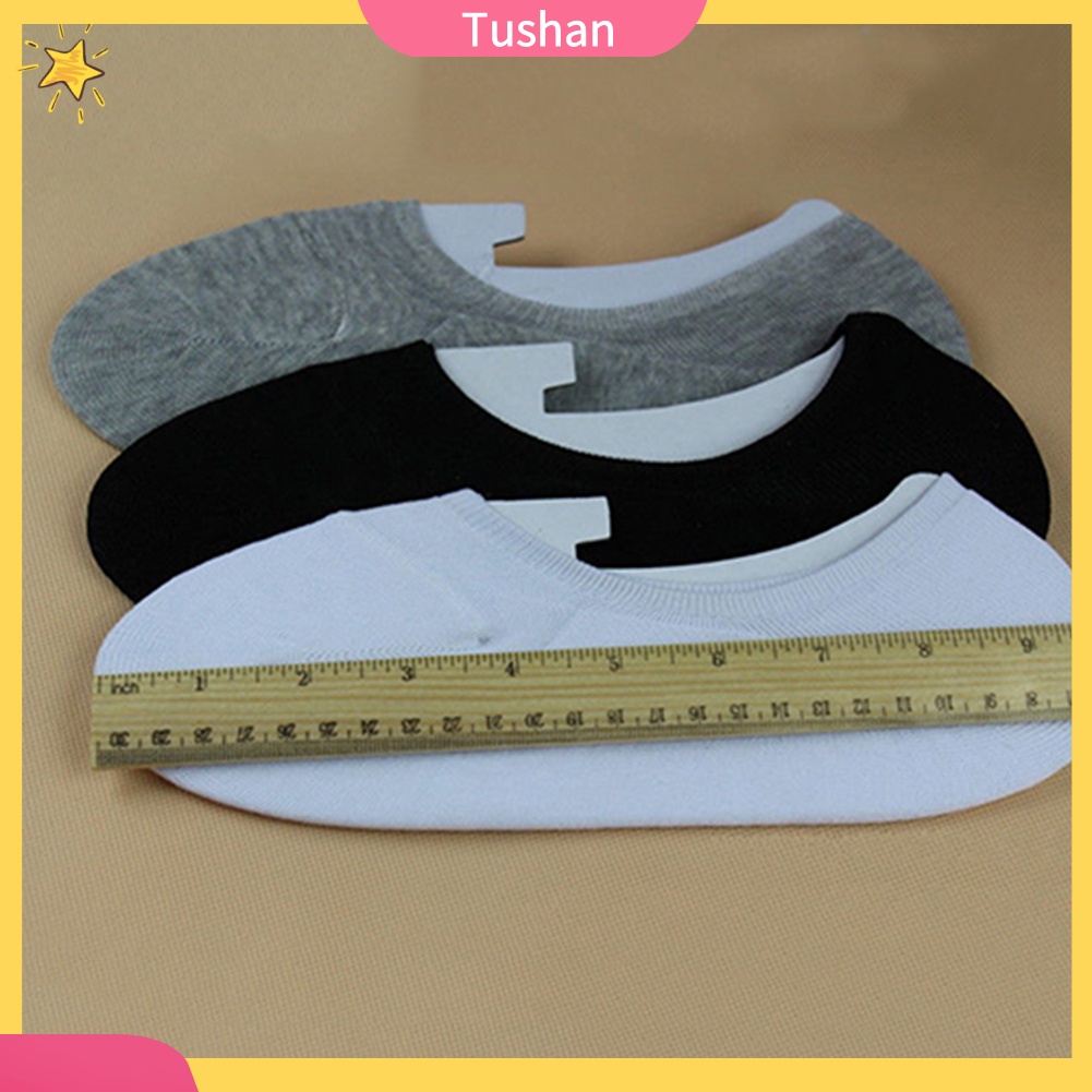 TUSH Men's Fashion Summer Sports Invisible Low Cut Cotton Ankle Short Boat Socks