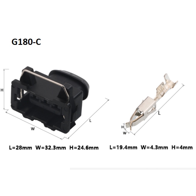 G180-Giắc cắm đèn xe hơi chống thấm nước 3 lỗ 3.5mm