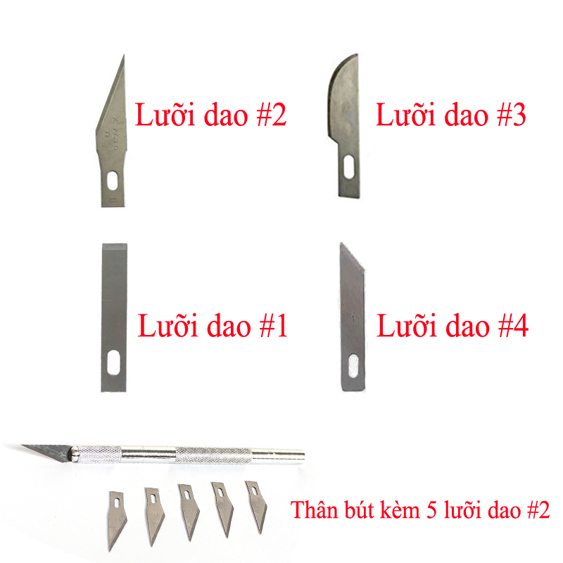 Dao/lưỡi dao bằng hợp kim nhôm và thép SK5 chất lượng cao tiện dụng làm đồ thủ công ( có bán lẻ )