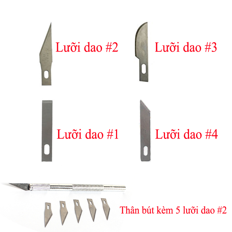 Dao Cắt Chạm Khắc Gỗ 6 Lưỡi Chuyên Dụng