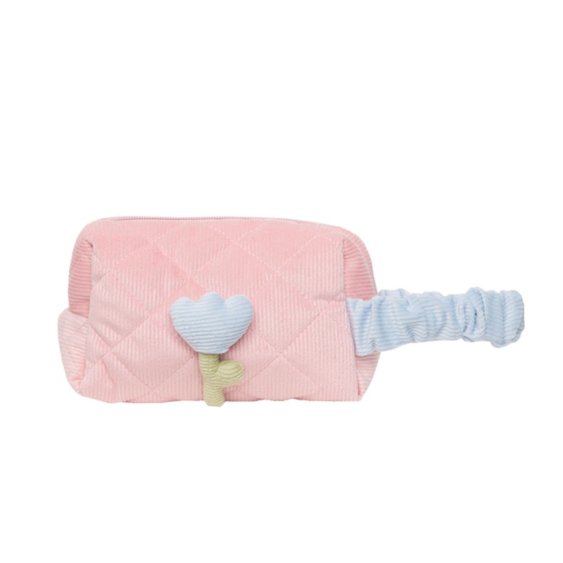 Túi Đựng Mỹ Phẩm Khóa Kéo Họa Tiết Hoa Tulip Cỡ Lớn Tiện Dụng Mang Theo Du Lịch Cho Nữ