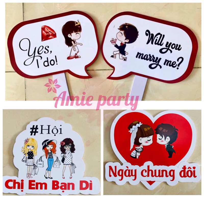 Bảng Hashtag Đám Cưới Cầm Chụp Ảnh Siêu Dễ Thương Hàng Có Sẵn