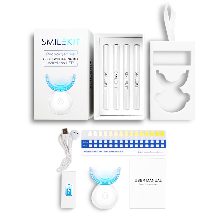 Bộ kit trắng răng tại nhà SMILEKIT S5, làm trắng răng từ bên trong, trắng răng trong 7 ngày, tặng 4 bút, made in USA