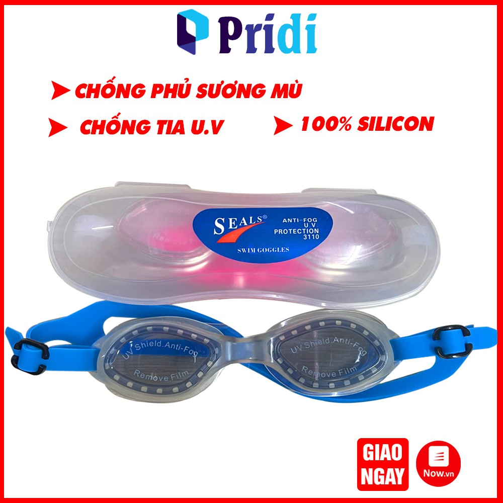 Mắt Kính Bơi SEALS 3110 Cao Cấp - Kính Bơi Người Lớn Và Trẻ Em, Kính Chống Tia UV PRIDI