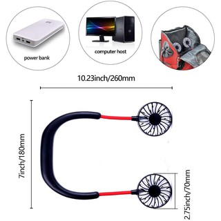 Quạt Mini Đeo Cổ 3 Tốc Độ Tiện Dụng