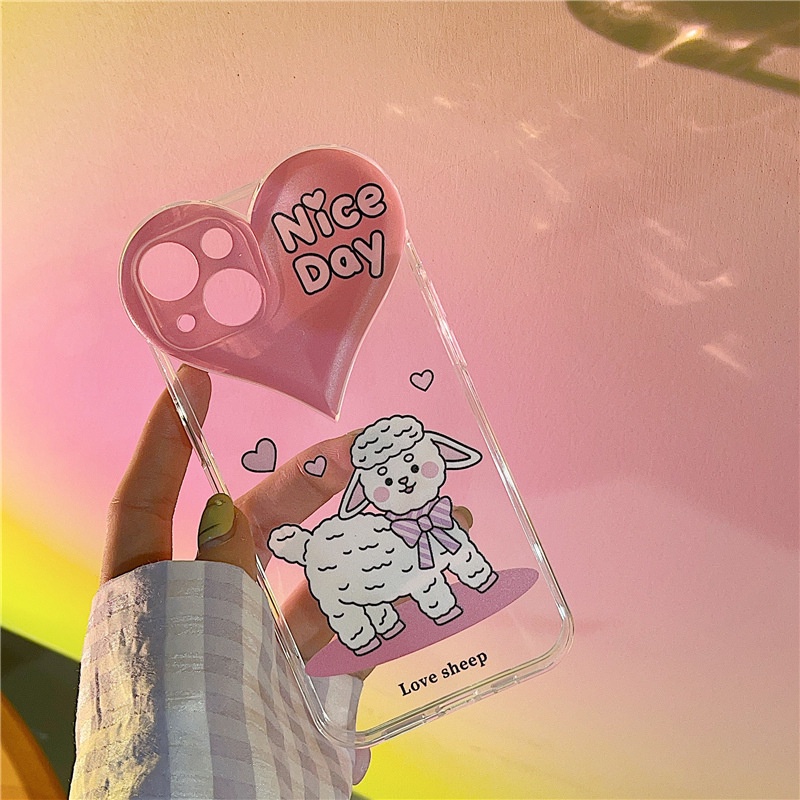 Ốp lưng iphone Ốp Điện Thoại Họa Tiết Cừu Hoạt Hình Cho Apple 13 iPhone12Promax 78plus/XSMAX/11/mini Dinuo case