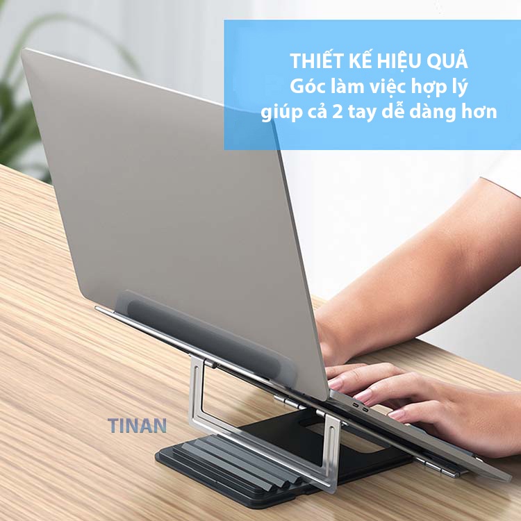 Giá Đỡ Laptop, Máy Tính Bảng, Hợp Kim Nhôm, Tản Nhiệt, Có Thể Gấp Gọn