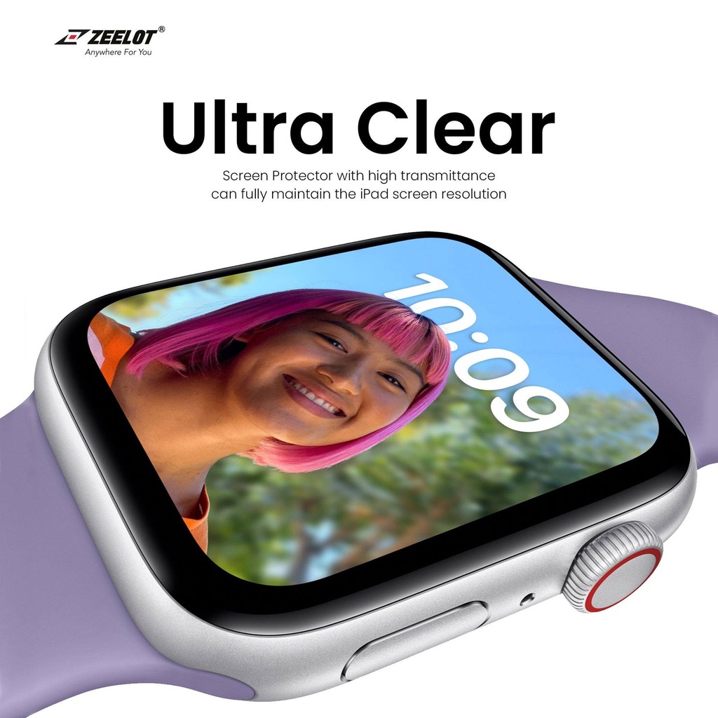 Miếng dán Cường Lực Zeelot 3D Curved cho Apple Watch 40mm / 44mm, Dẻo, Chống Vân Tay