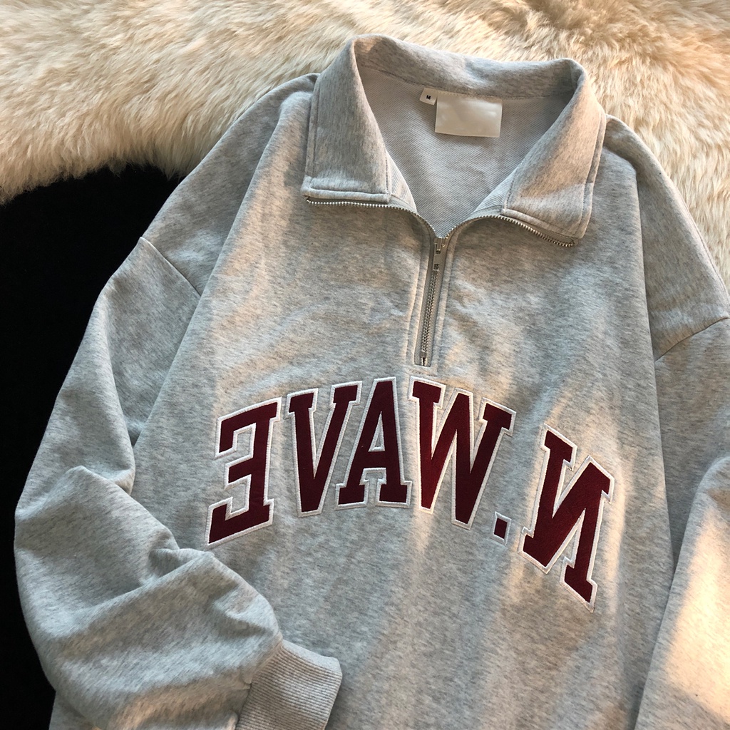 [Hàng Order] Áo Polo N.WAVE có cổ ULzzang form rộng dài tay dày dặn Unisex mới nhất thu đông PL010