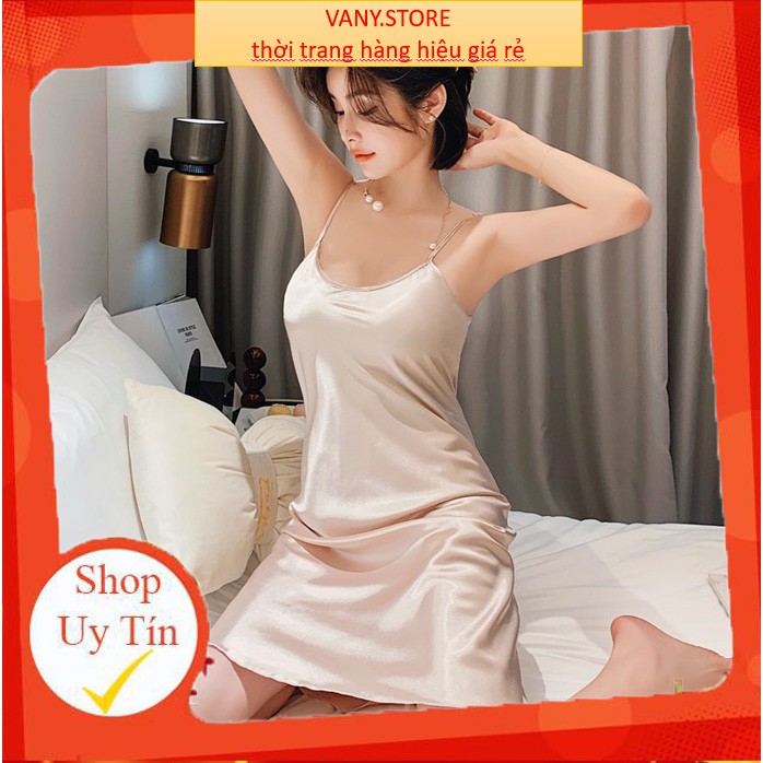 Váy Ngủ 2 Dây Lụa Satin Cao cấp Mềm Mịn,Dây Áo Thiết Kế Chỉnh Cao Thấp Tinh Tế❣️FREESHIP❣️Đầm Ngủ Sexy Gợi Cảm mẫu DAY5