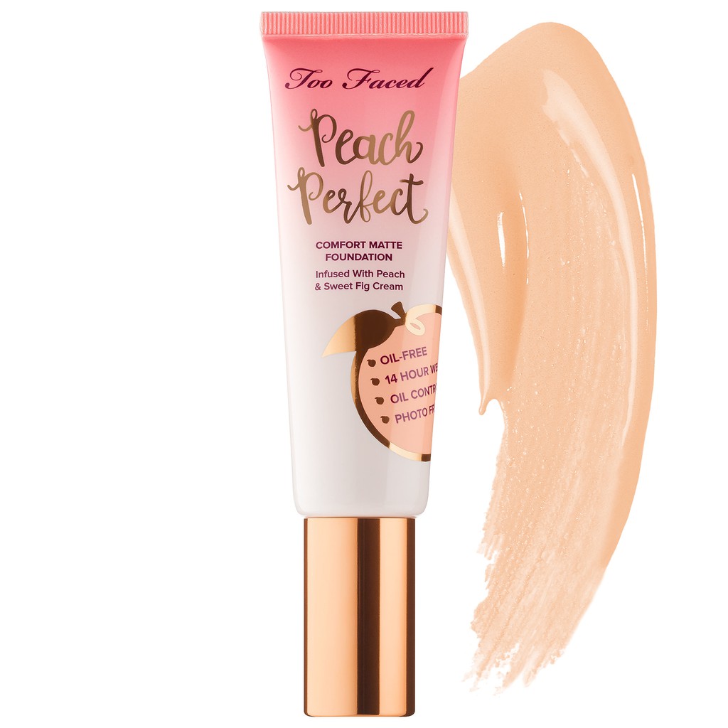 Kem Nền TOO FACED Peach Perfect COmfort Matte Foundation 48ml - Hàng Mỹ