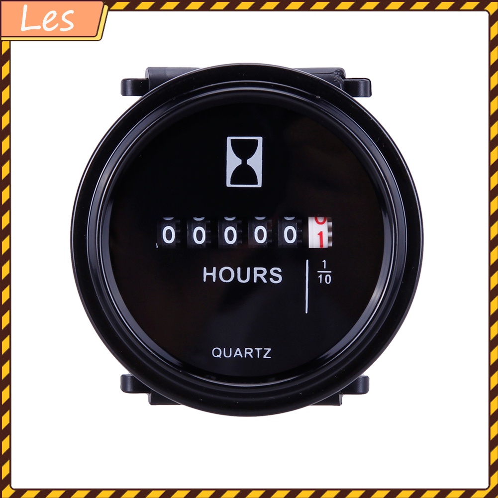 Đồng hồ đo giờ 12v 24v 36v cho động cơ 2&quot; tròn chống thấm nước