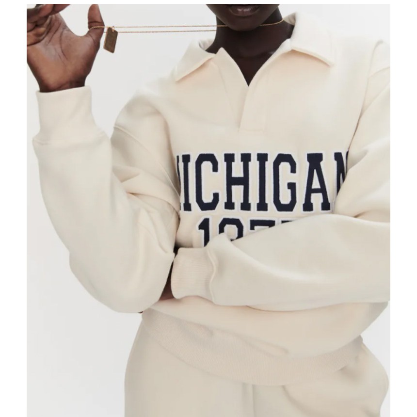 BỘ ÁO NỈ POLO VÀ QUẦN JOGGER MICHIGAN MÀU KEM - 1131/803 1131/805