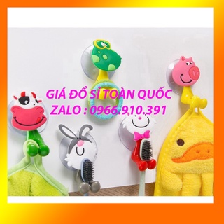 Móc treo bàn chải treo đồ - đế hút chân không HÌNH THÚ dễ thương [ MÓC TREO BÀN CHẢI HÌNH THÚ ]