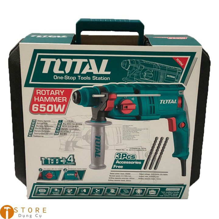 MÁY KHOAN BÊ TÔNG 3 CHẾ ĐỘ TOTAL 650W  TH306226