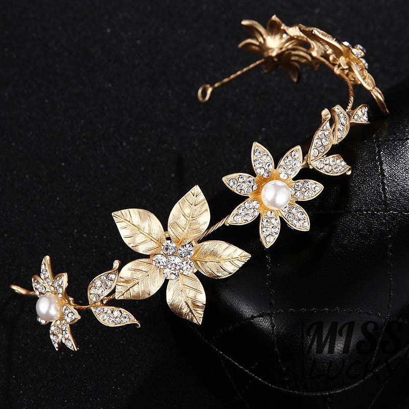 ❤HHN-VN The Europe and The United States Beam Wedding Bridal Hair Accessories Simple Baroque Style R